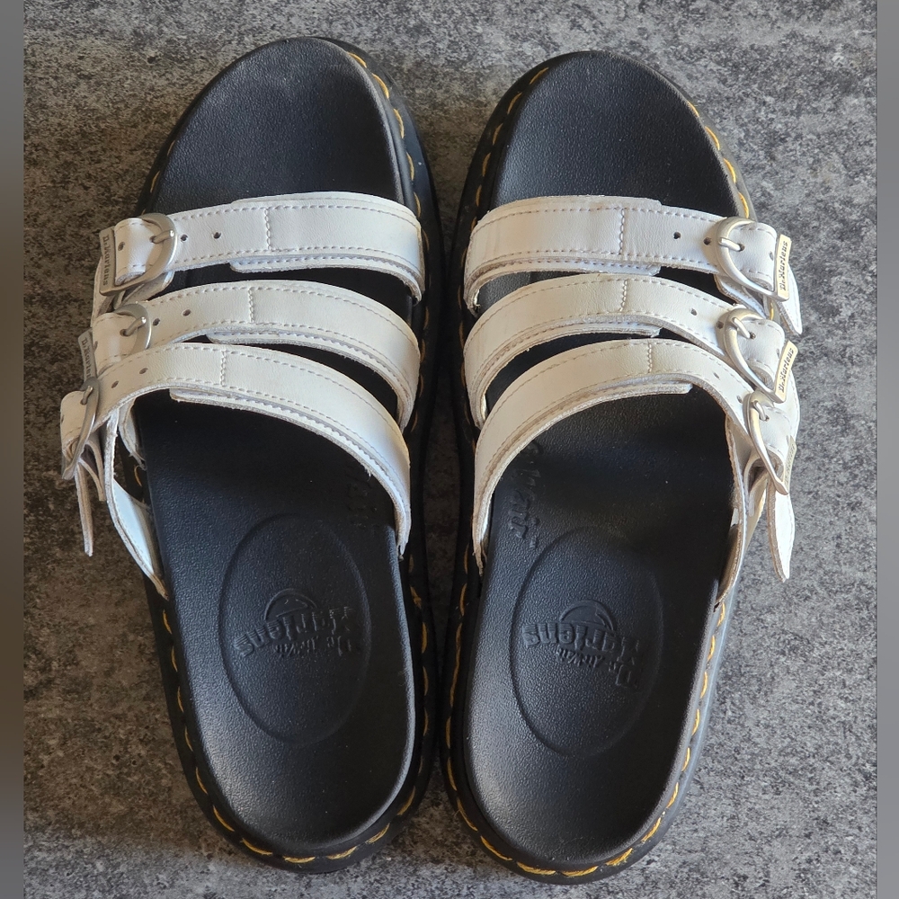 Dr. Marten White Blaire Slides